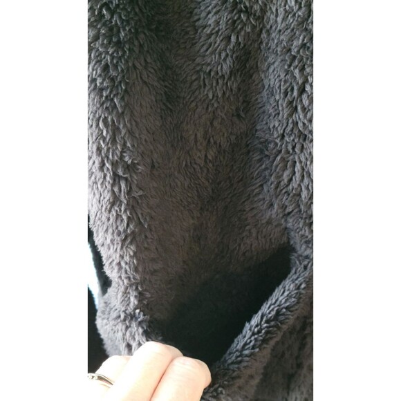 Faux Wool Plush Button-Down Coat Jacket With Pocket Coat Sz XL - Picture 4 of 5